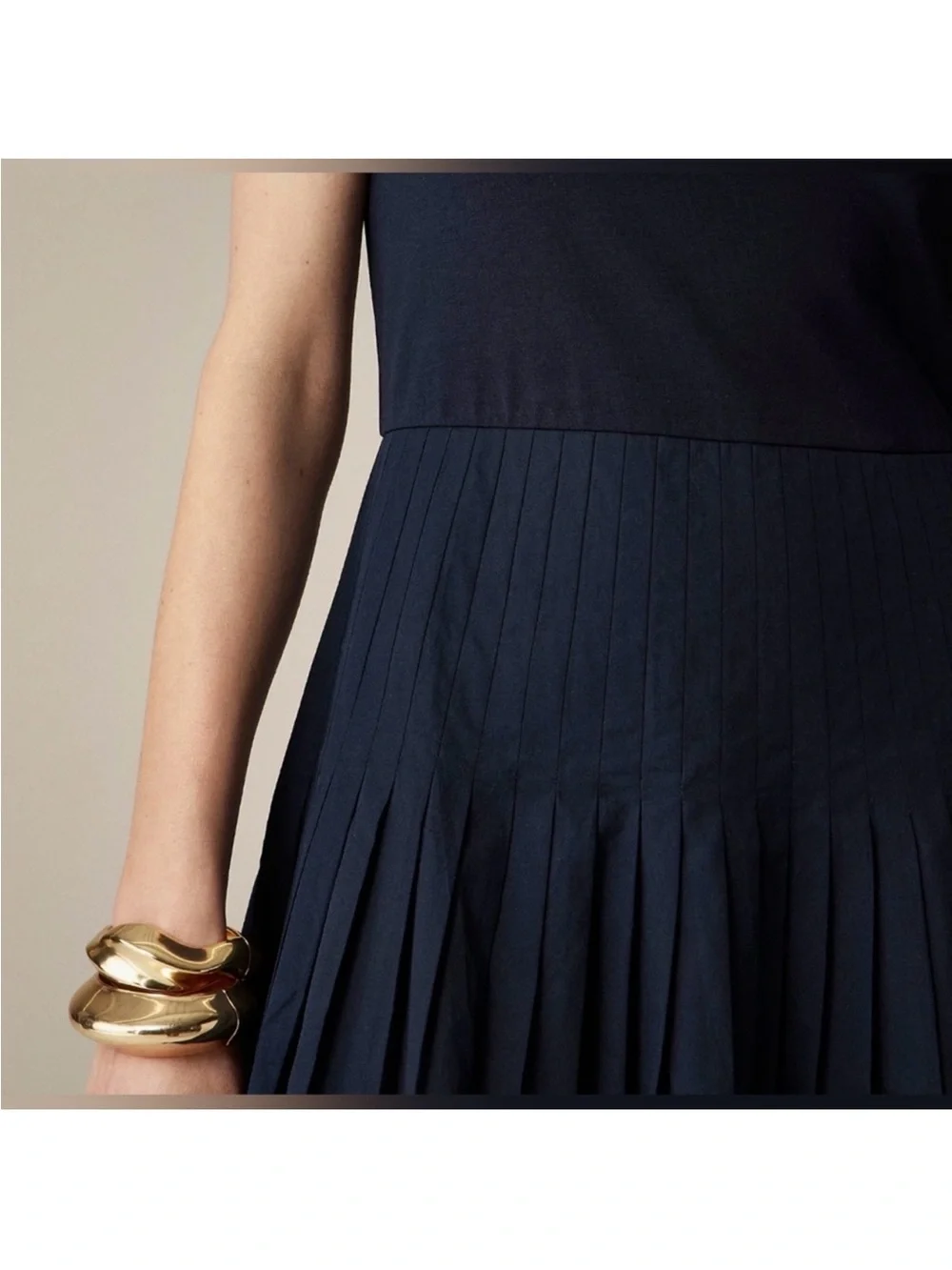 J. Crew Pintuck mixy dress Navy Sleeveless Maxi Skirt Dress